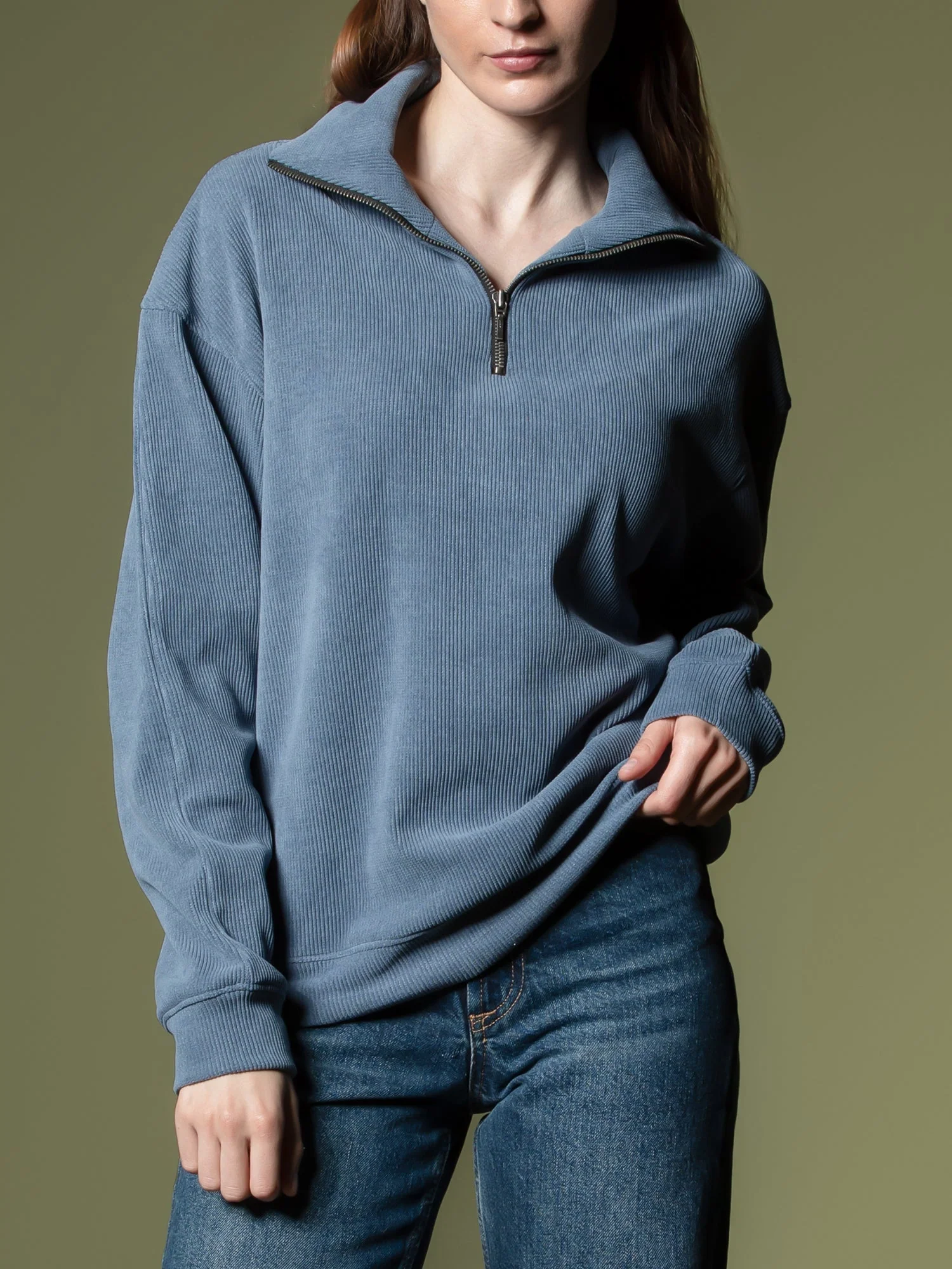 Ribbed quarter-zip sweatshirt - Image 27