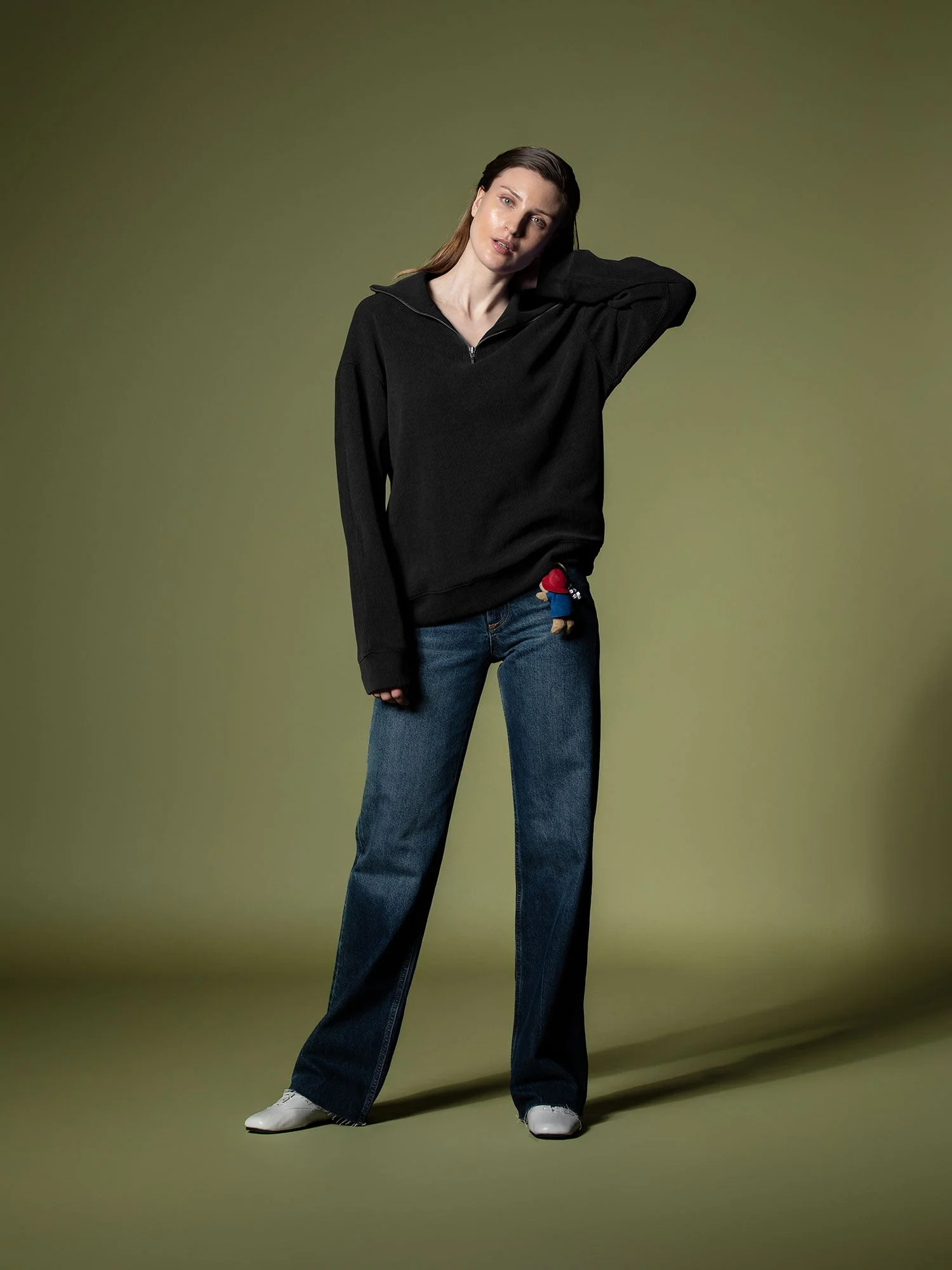 Ribbed quarter-zip sweatshirt - Image 7