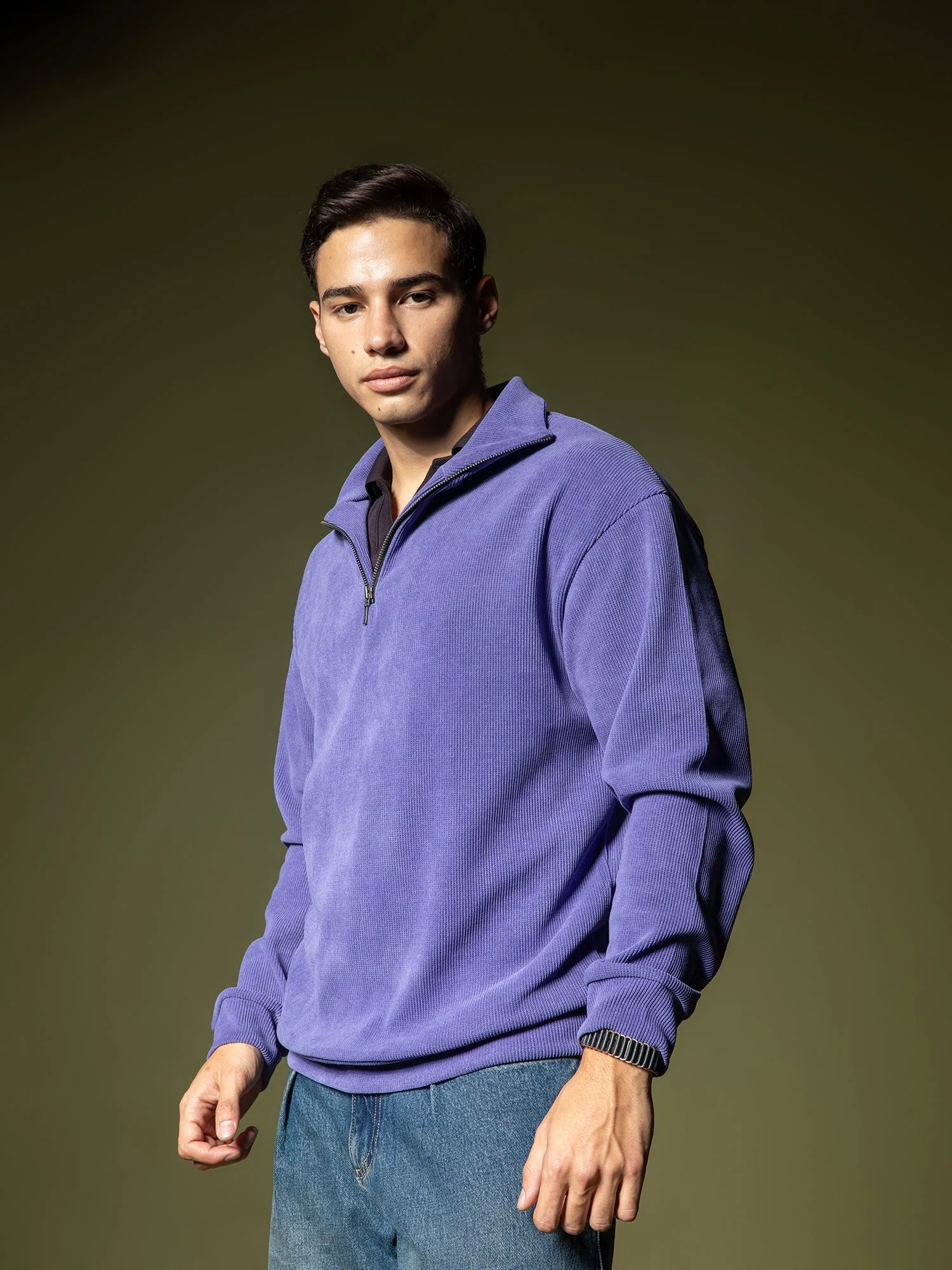 Ribbed quarter-zip sweatshirt - Image 28