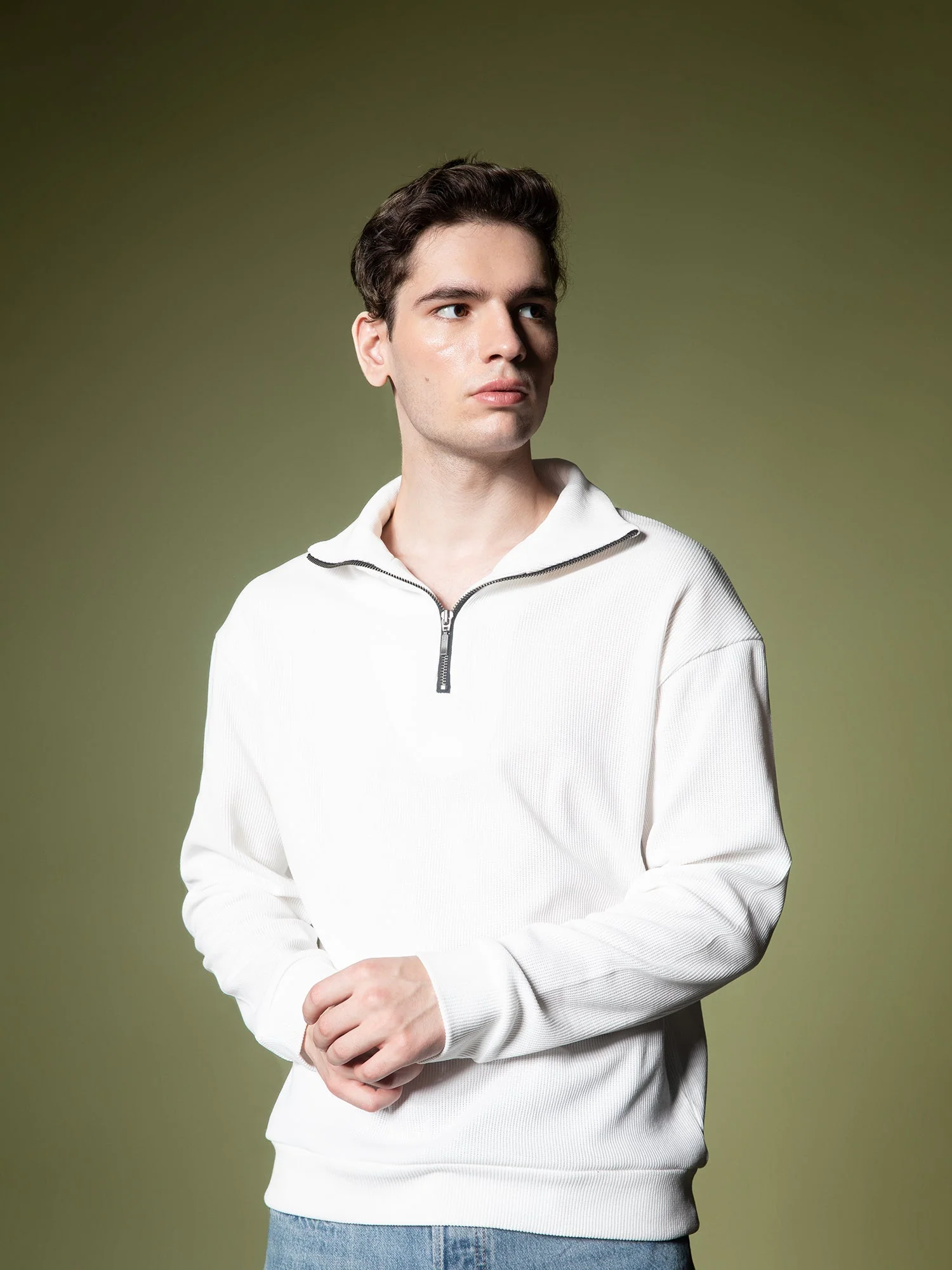 Ribbed quarter-zip sweatshirt - Image 51