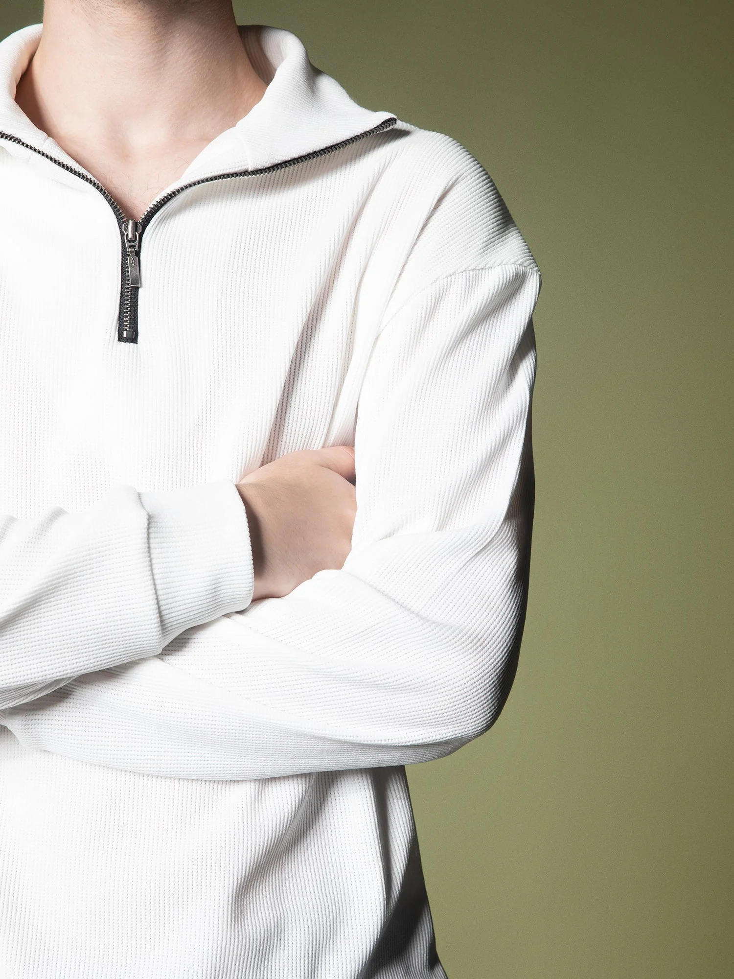 Ribbed quarter-zip sweatshirt - Image 7