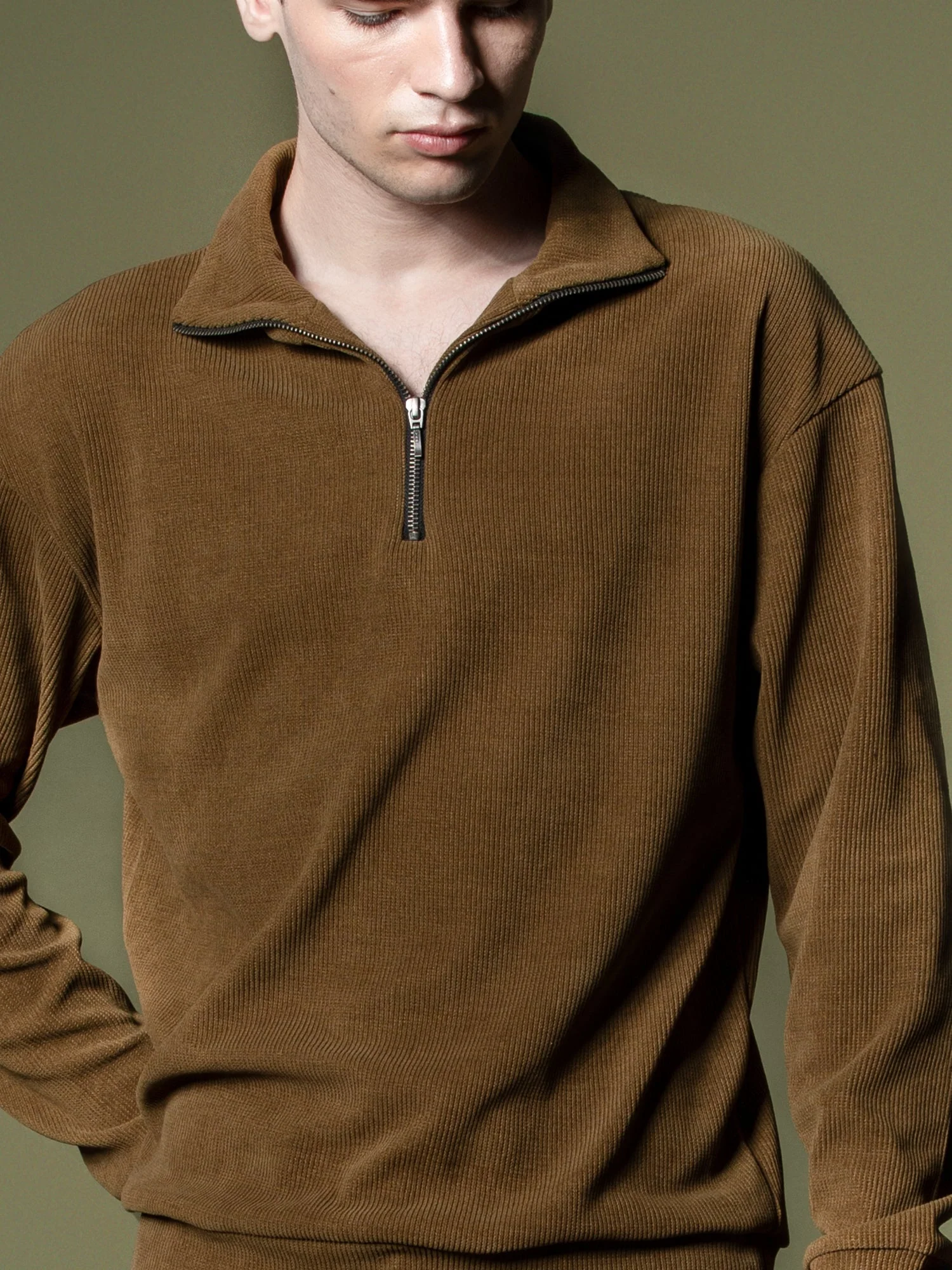 Ribbed quarter-zip sweatshirt - Image 25