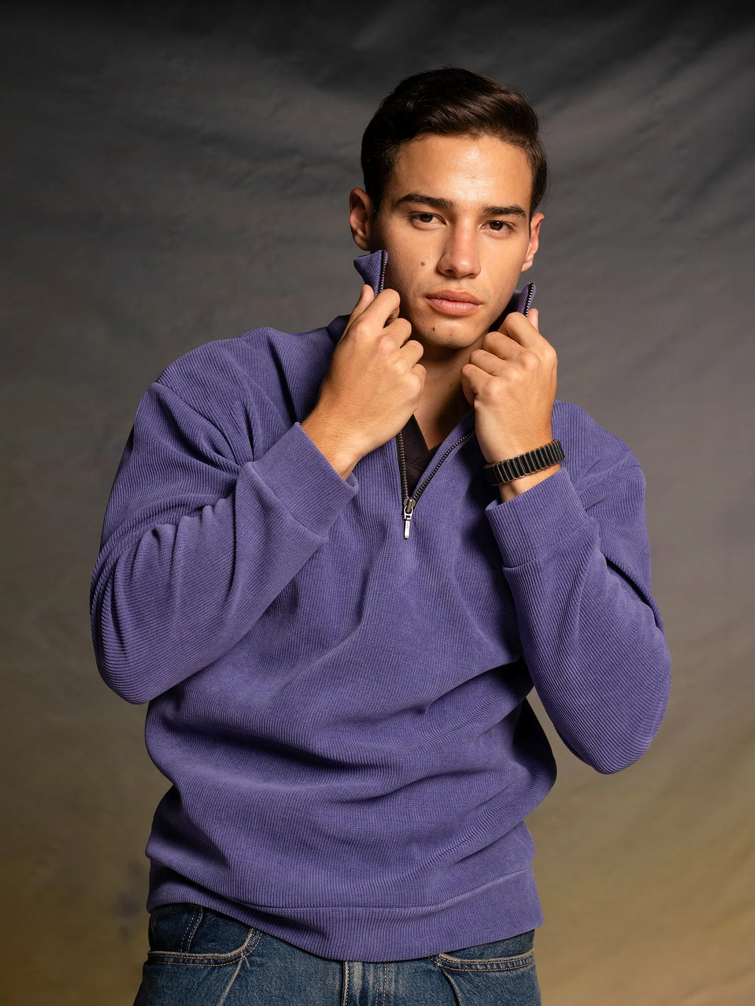 Ribbed quarter-zip sweatshirt - Image 3