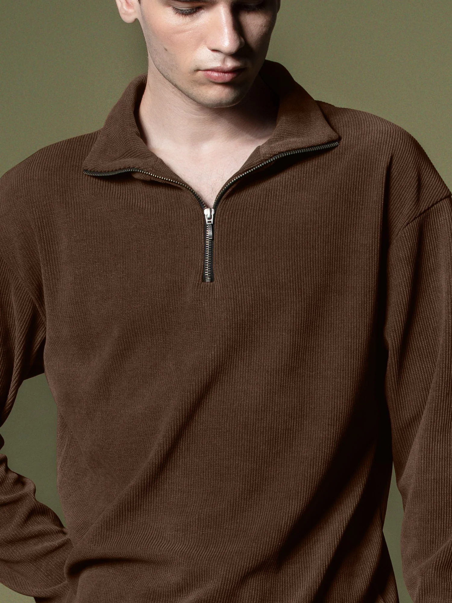 Ribbed quarter-zip sweatshirt - Image 34