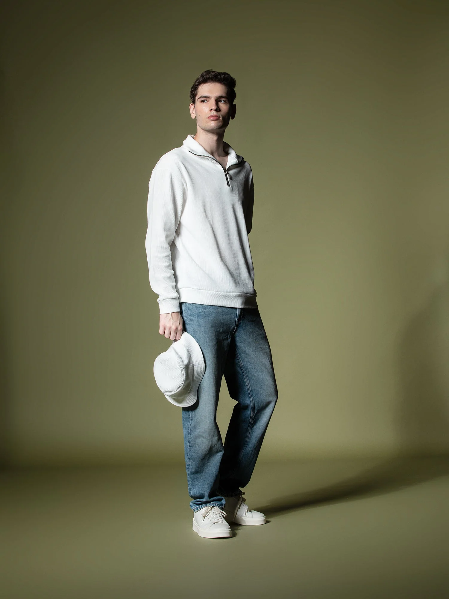Ribbed quarter-zip sweatshirt - Image 48