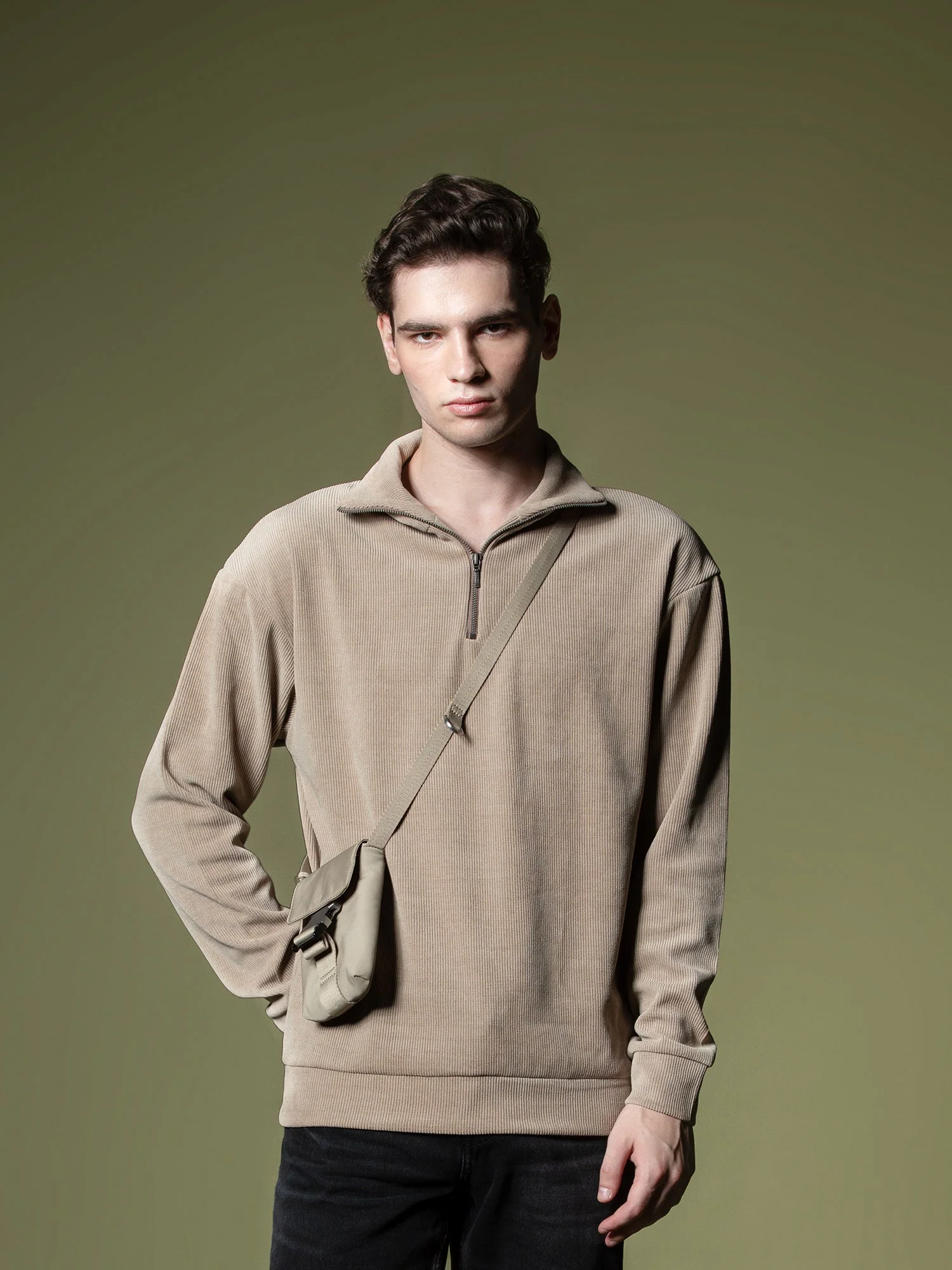 Ribbed quarter-zip sweatshirt - Image 71
