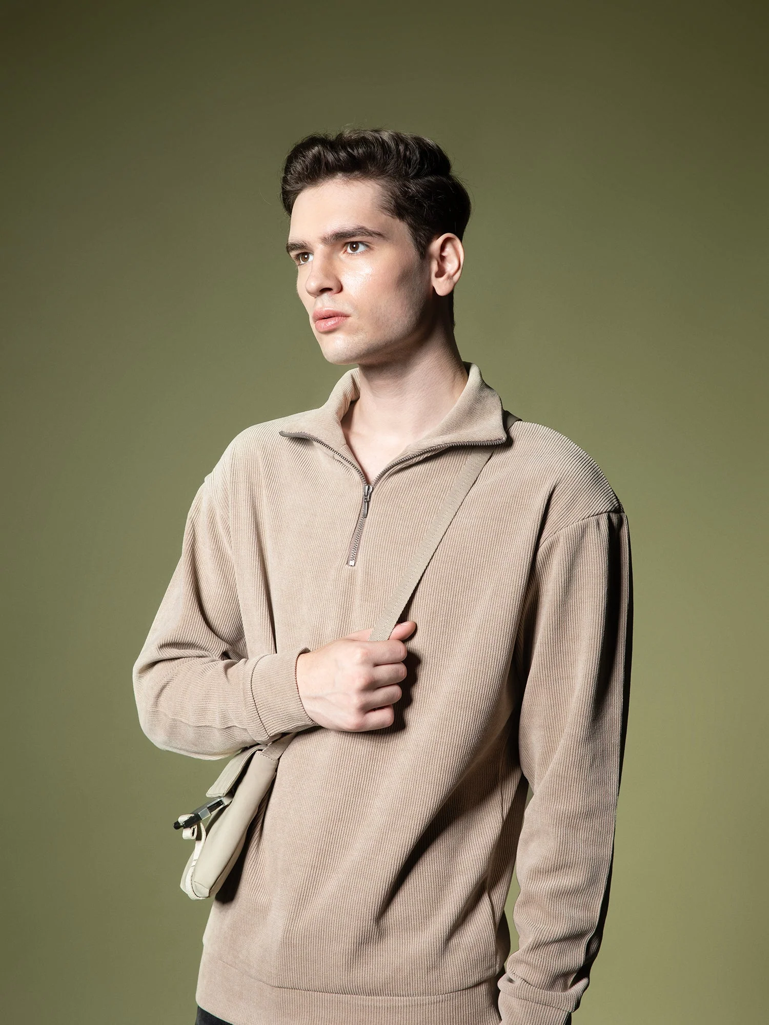 Ribbed quarter-zip sweatshirt - Image 44