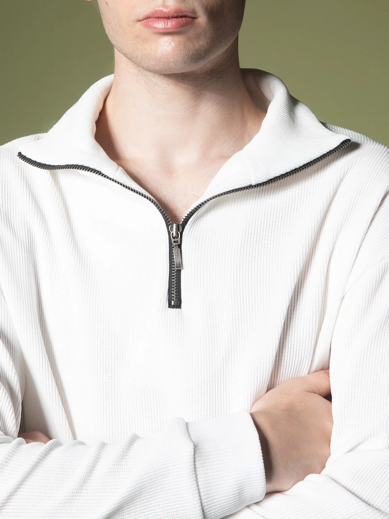 Ribbed quarter-zip sweatshirt - Image 32