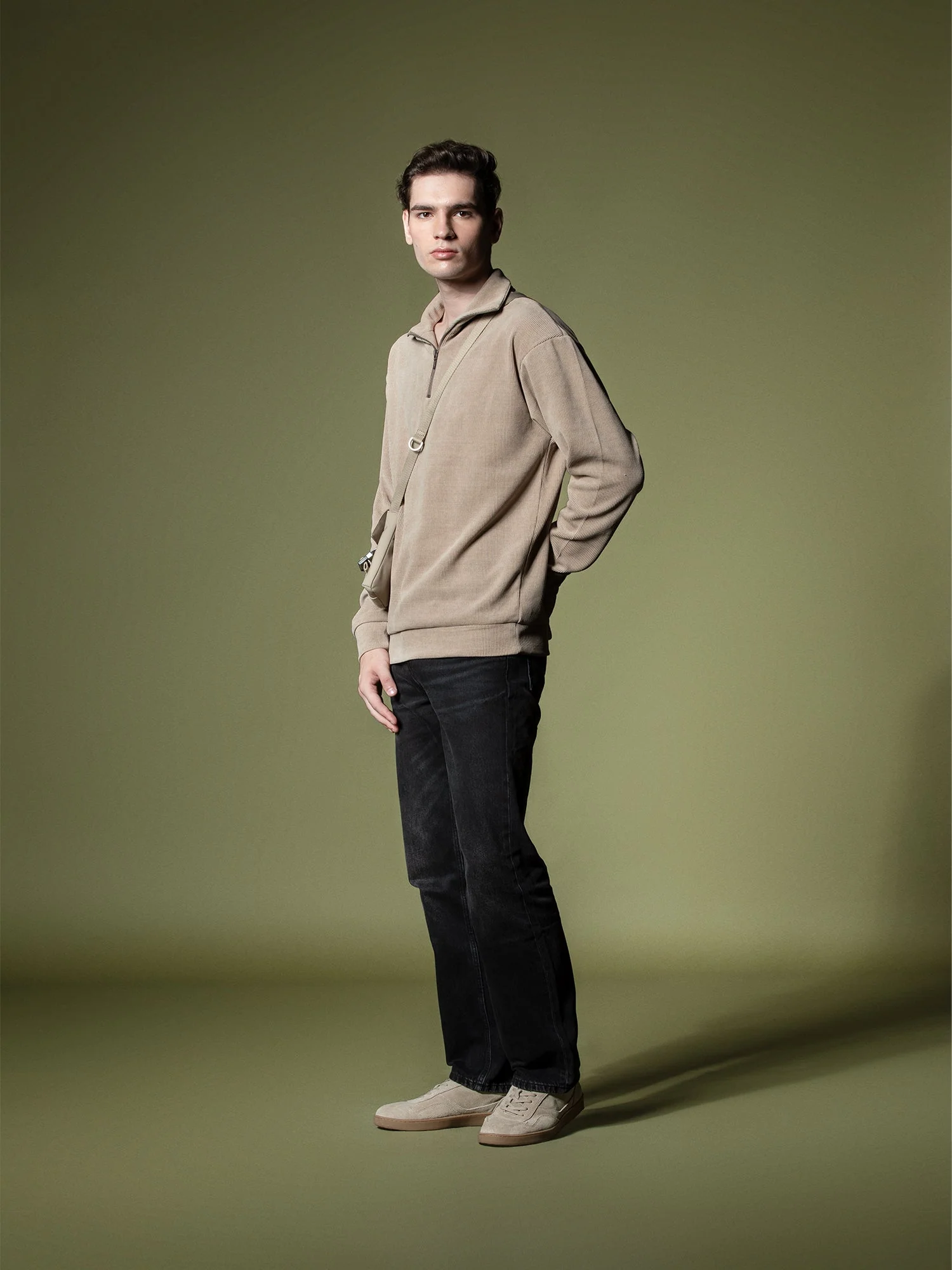 Ribbed quarter-zip sweatshirt - Image 40