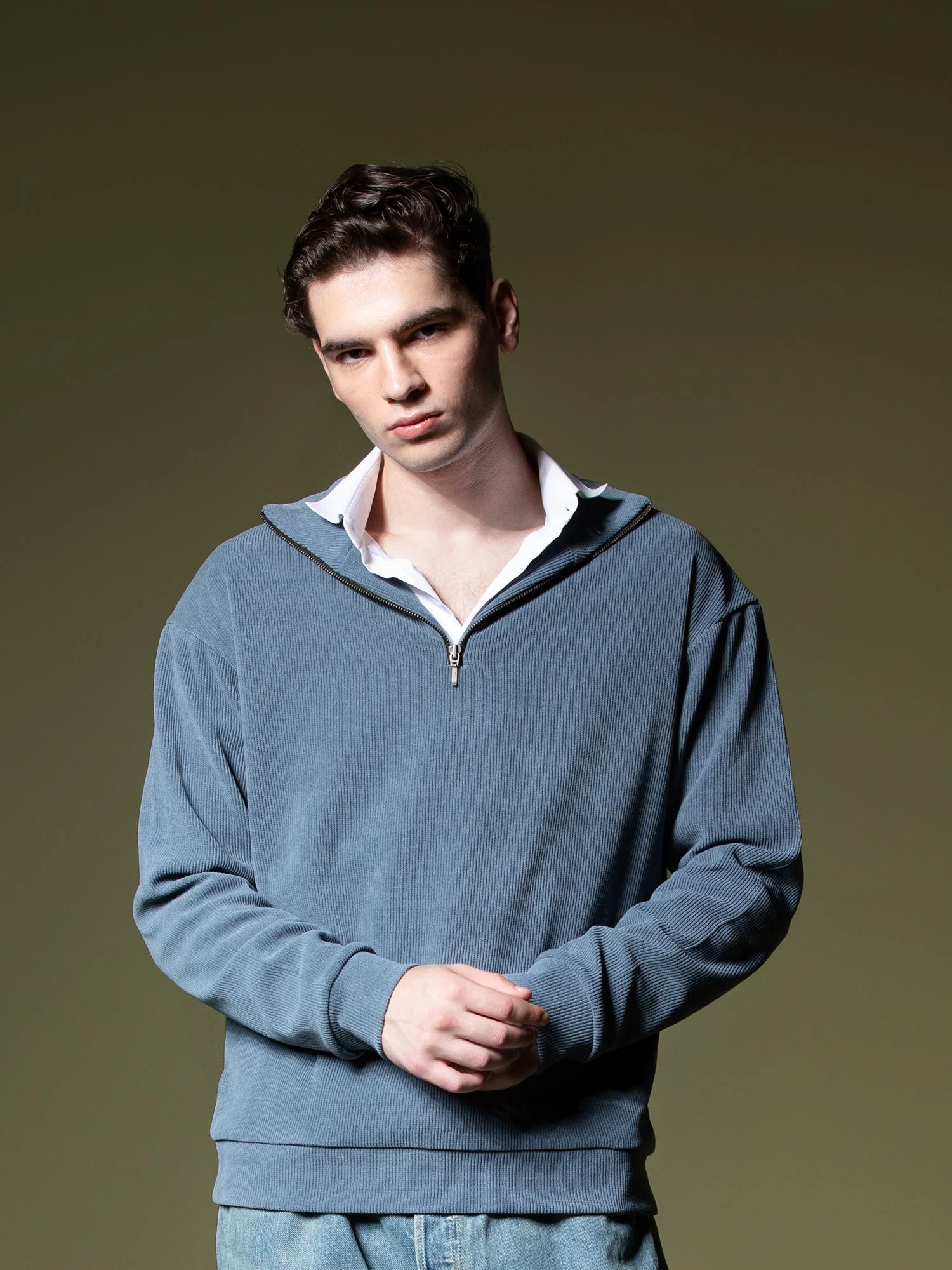 Ribbed quarter-zip sweatshirt - Image 44