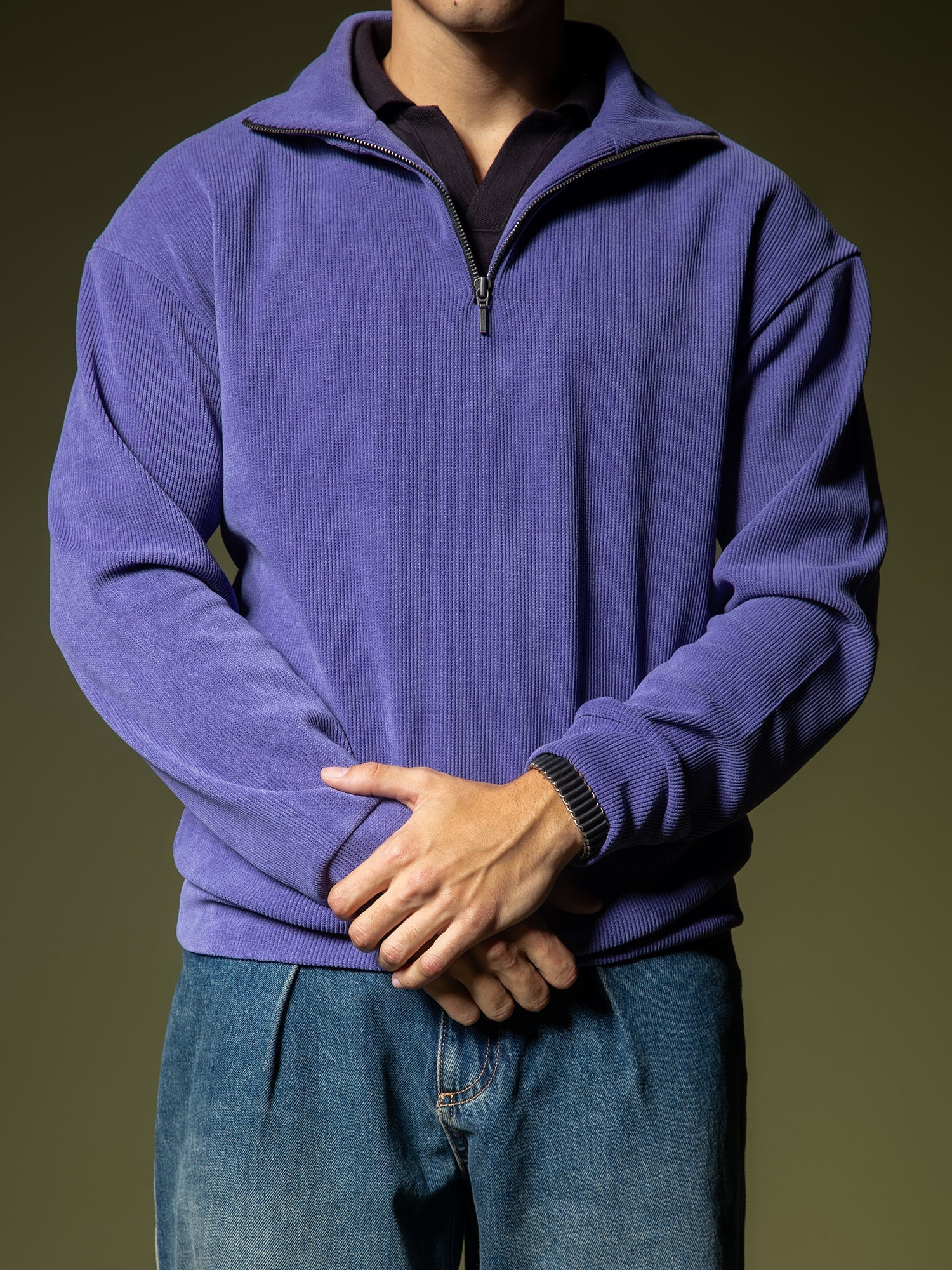 Ribbed quarter-zip sweatshirt - Image 6