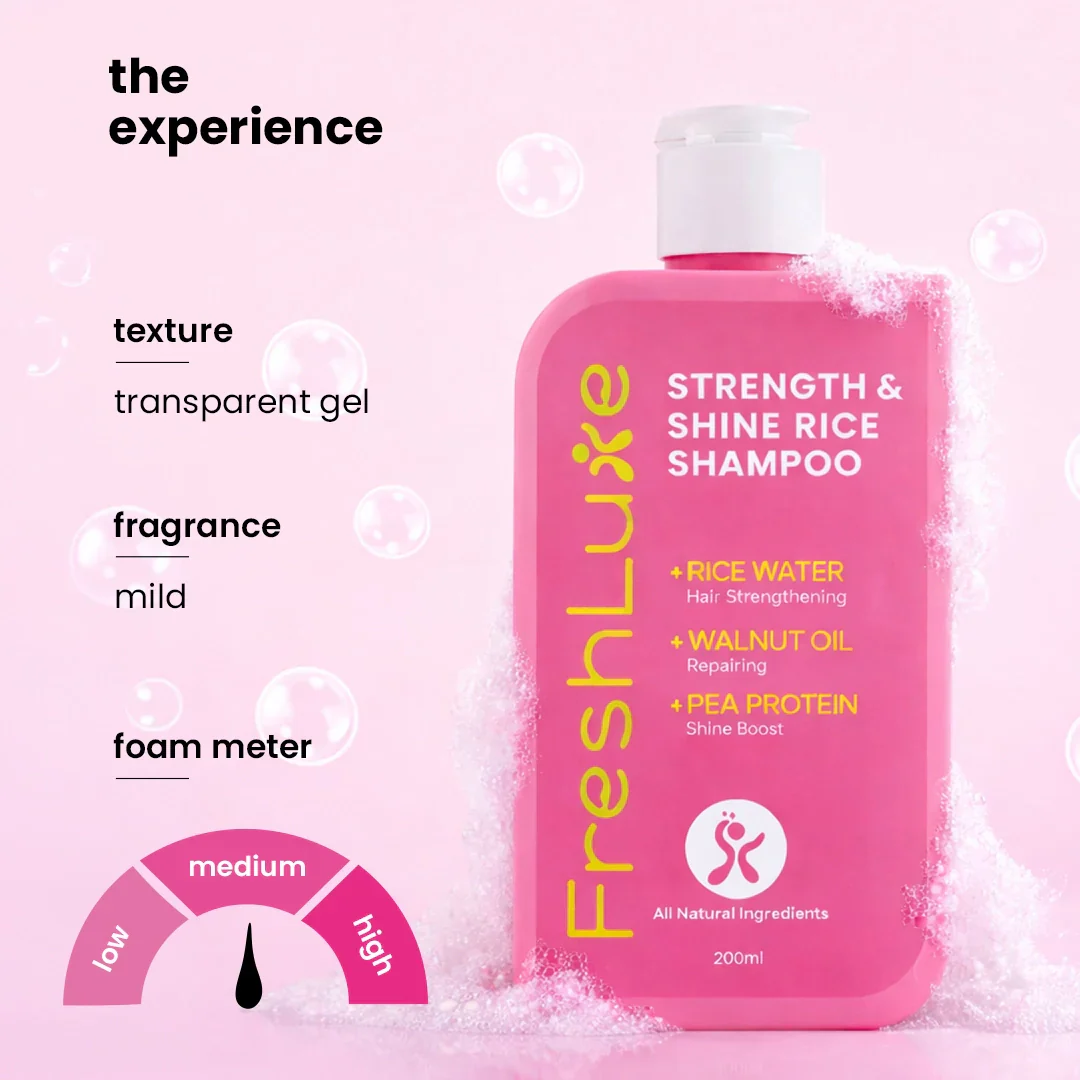 Rice Water Shampoo | For Strong, Shiny & Nourished Hair | 200 ml - Image 8