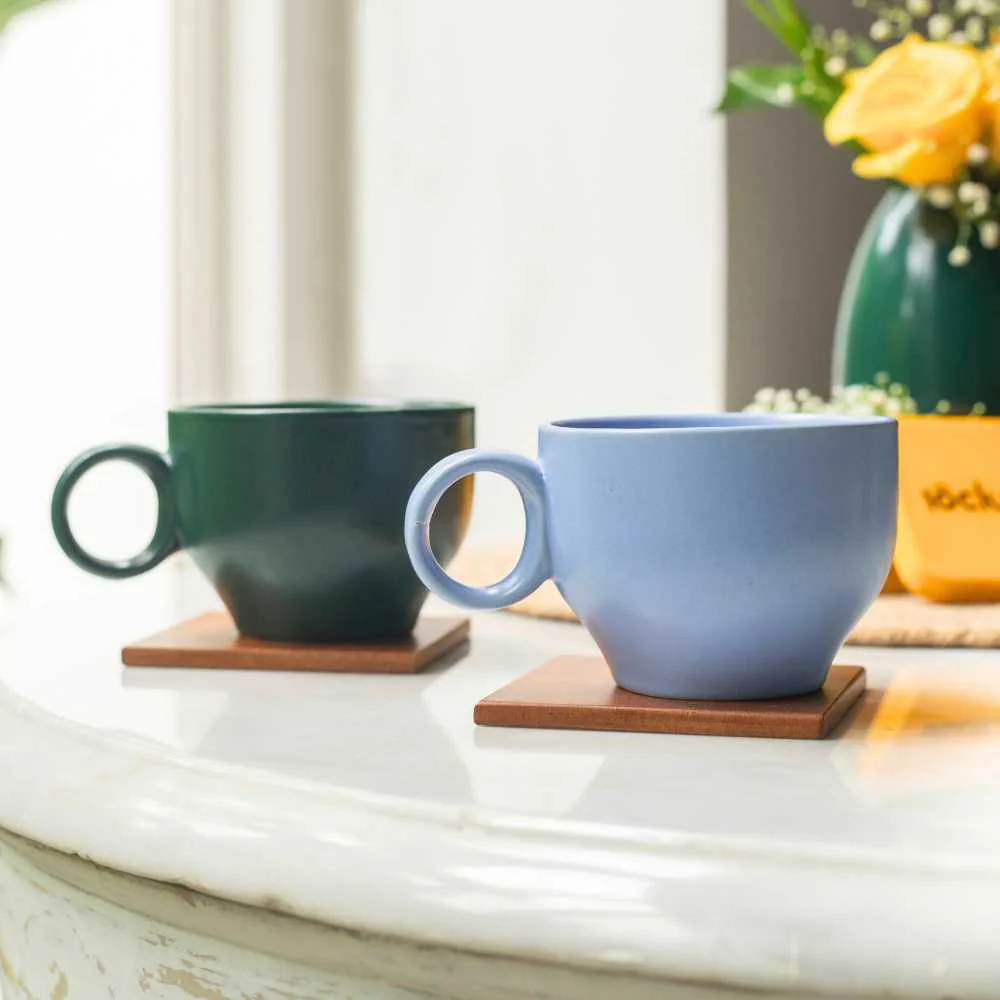 Ring Handle Ceramic Cup | Set Of 2 - Image 5