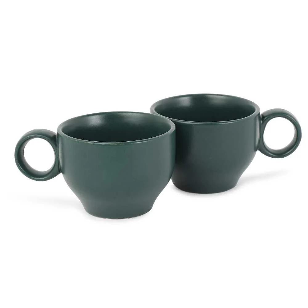 Ring Handle Ceramic Cup | Set Of 2 - Image 6