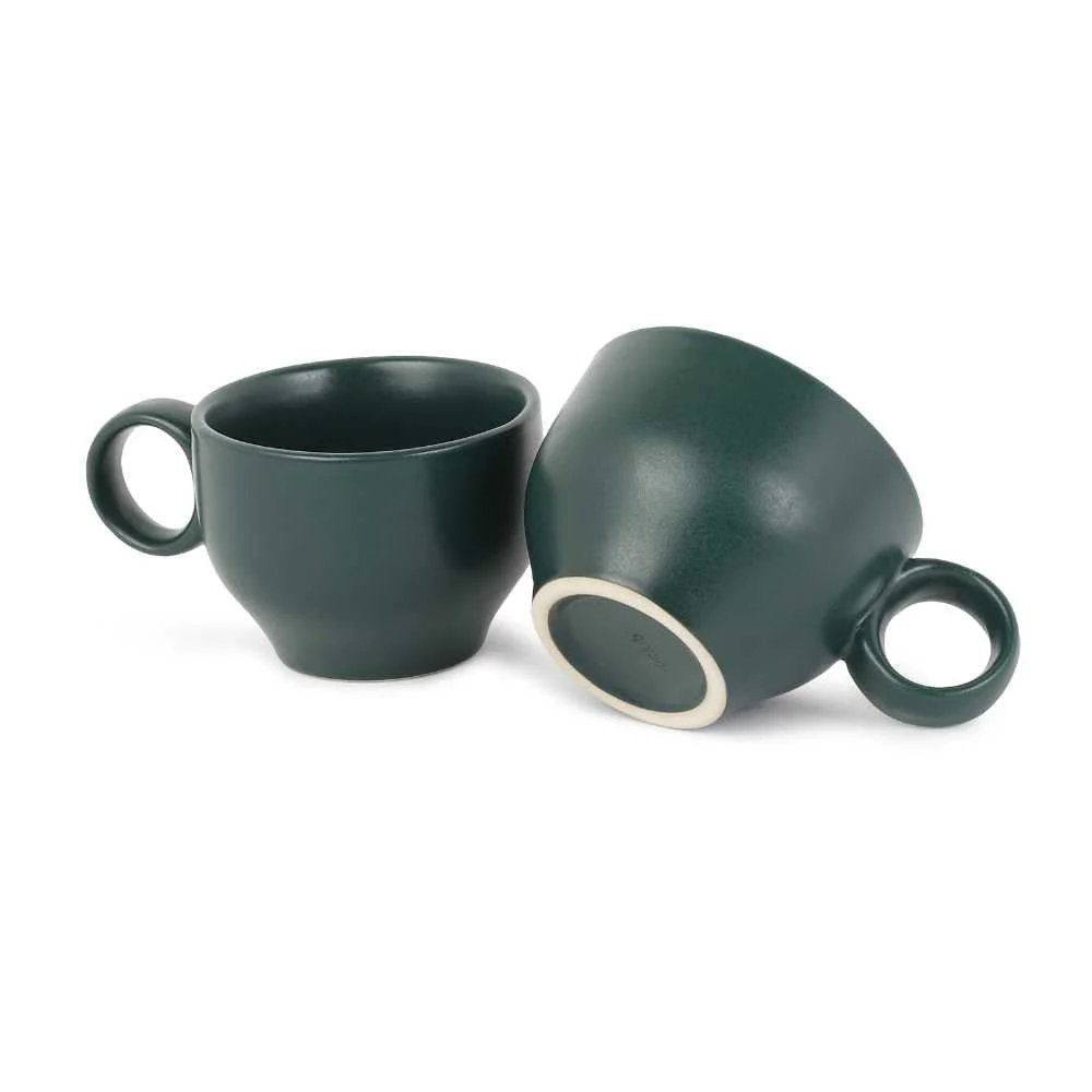 Ring Handle Ceramic Cup | Set Of 2 - Image 8