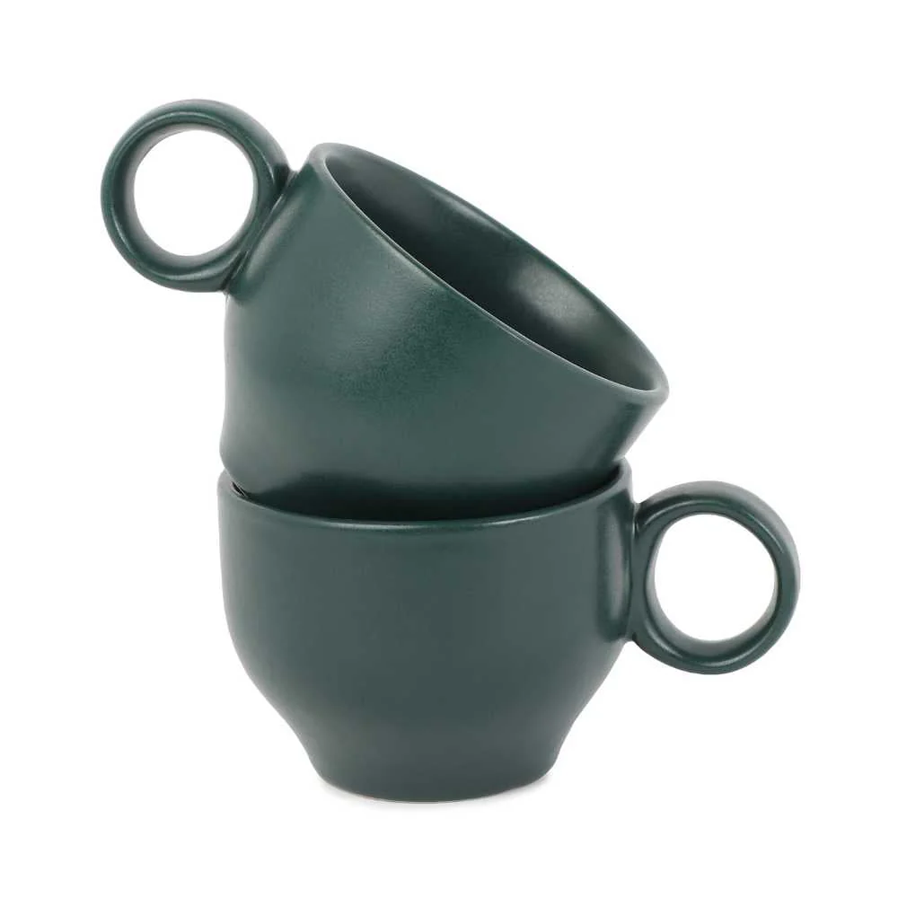 Ring Handle Ceramic Cup | Set Of 2 - Image 9