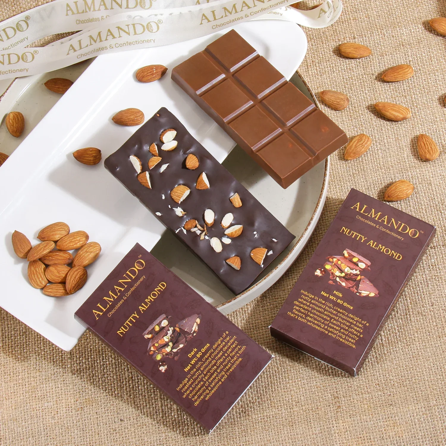 Roasted Almond (Sea Salt) Chocolate Bar - Image 6