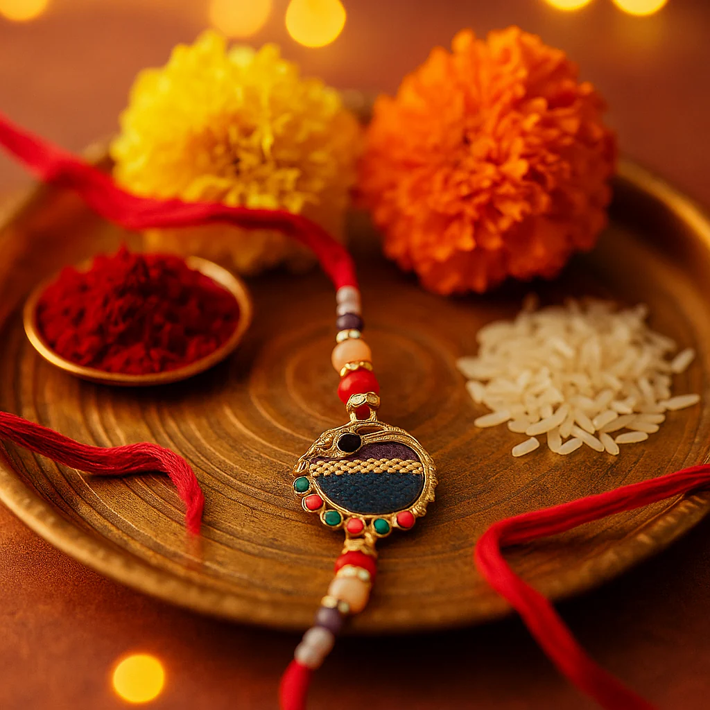Rock Bro Rakhi with Coaster & Kumkum Chawal | Designer Rakhi Gift Combo for Brother | Raksha Bandhan Special - Image 2