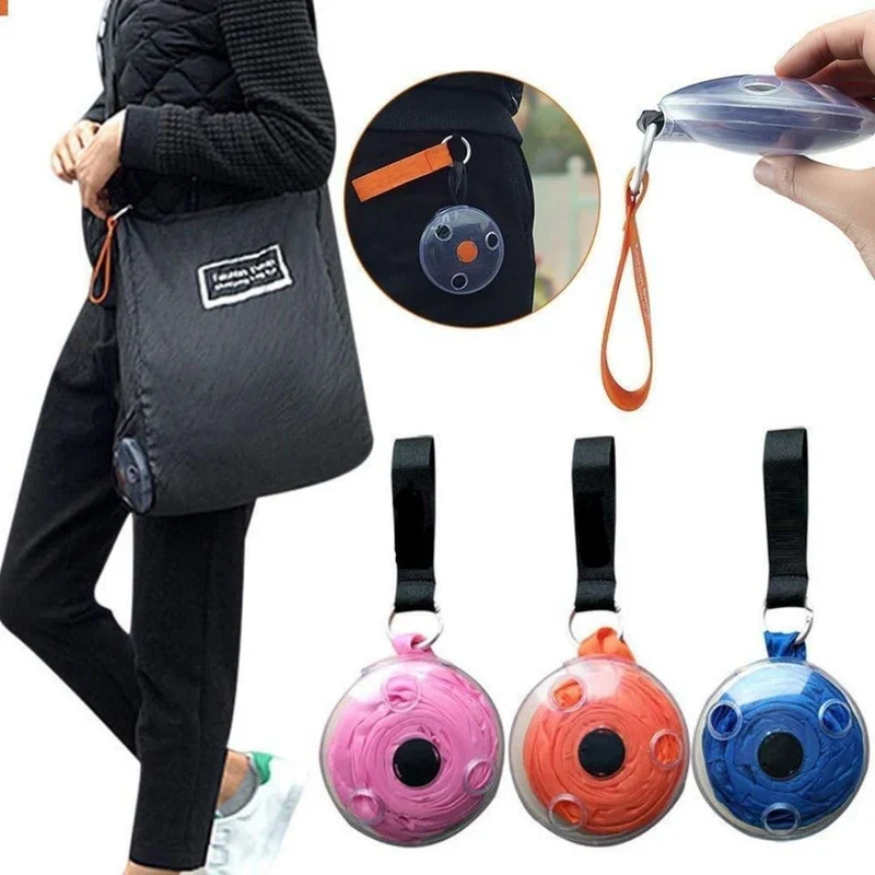 RollUp: Retractable & Foldable Reusable Tote Bag with Carabiner for Grocery Shopping & On-the-Go Storage - Image 4