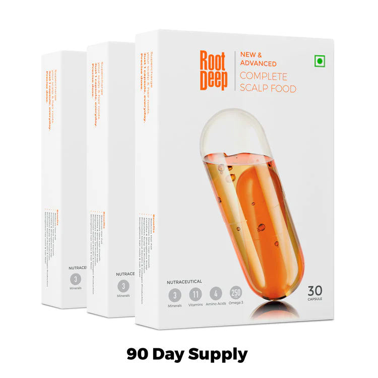 Root Deep Complete Scalp Food For Hair Fall Reduction, Hair Strengthening & Essential Nutrition (90 Day Supply) - Image 15
