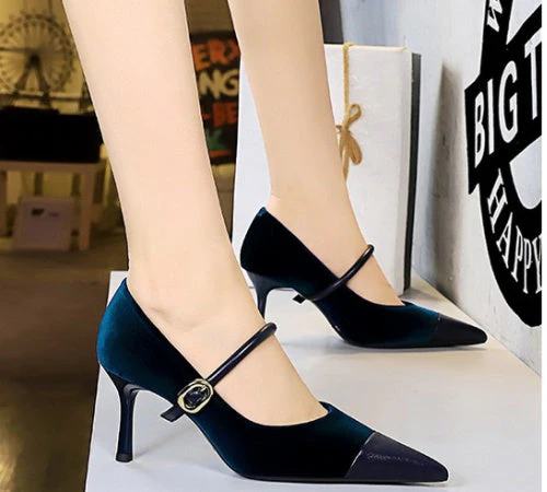 Rory Suede Pumps Low Heels - Image 10