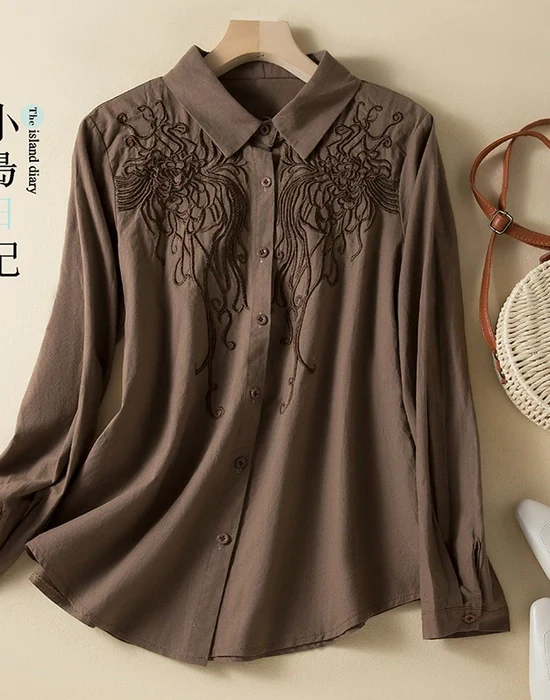 Rosalie Embroidered Shirt - Image 3