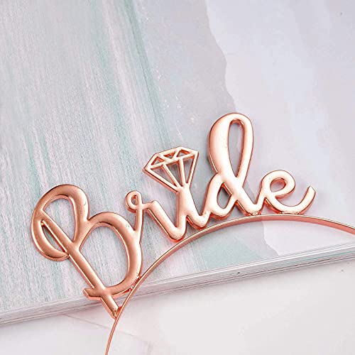 Rose Gold Bride To Be Crown Tiara - Image 2