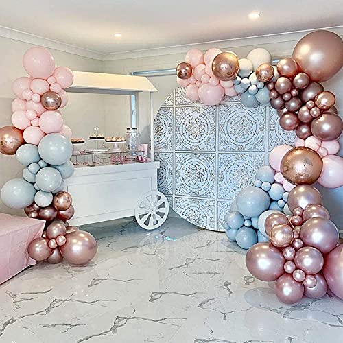 Rose Gold Metallic Chrome Latex Balloons (Pack of 50) - Image 4