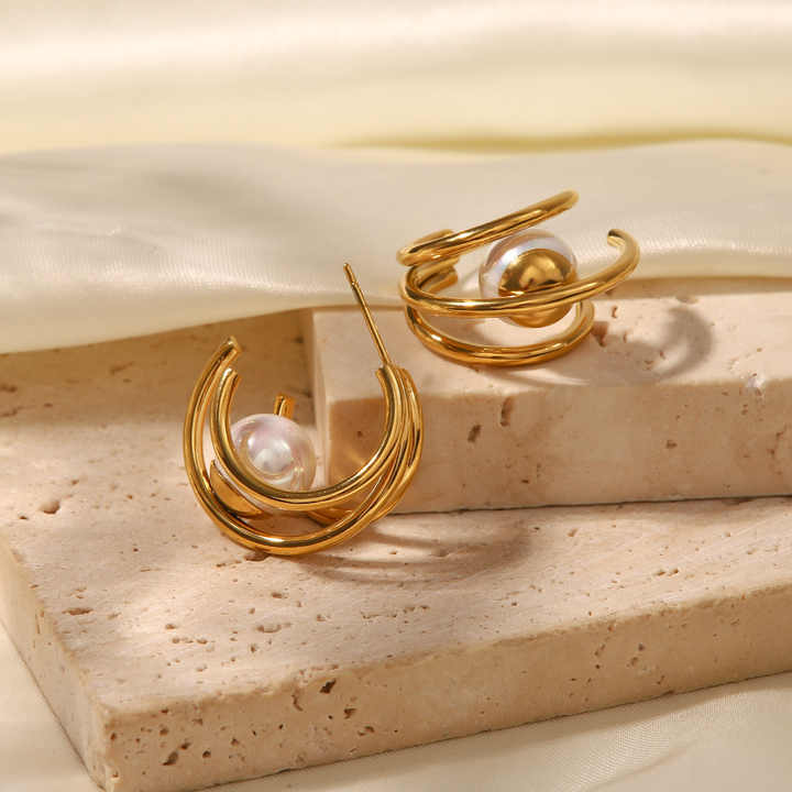 Rose Golden Hoop Earring - Image 2