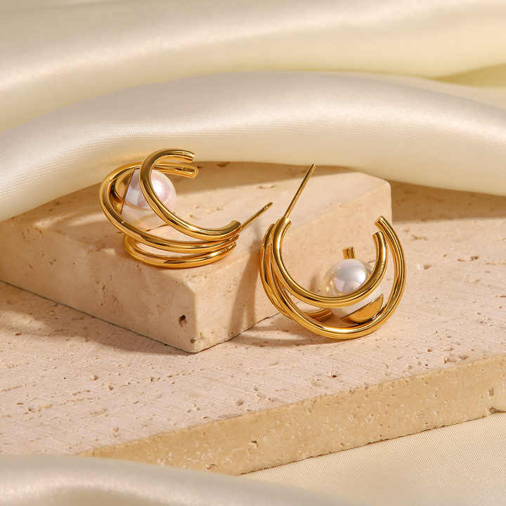 Rose Golden Hoop Earring - Image 3