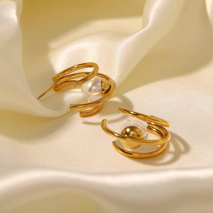 Rose Golden Hoop Earring - Image 5