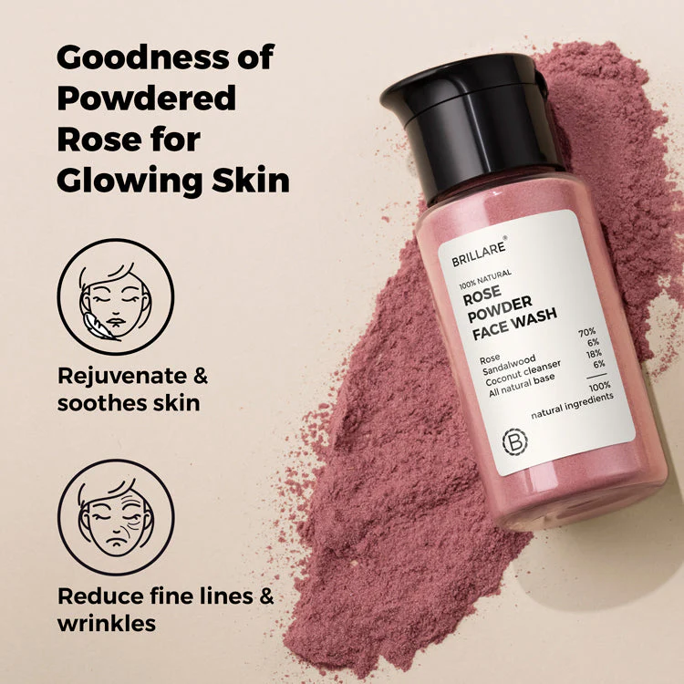 Rose Powder Face Wash For youthful Skin - Image 2