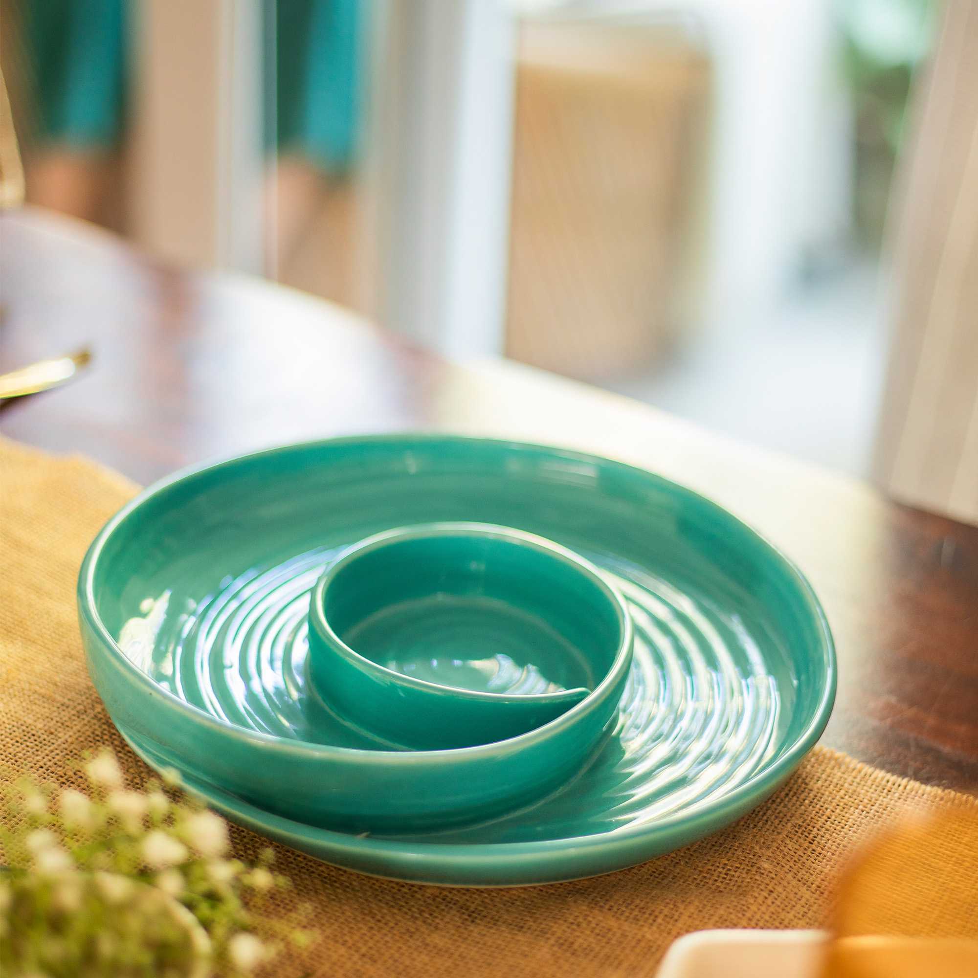 Round Chip And Dip Platter