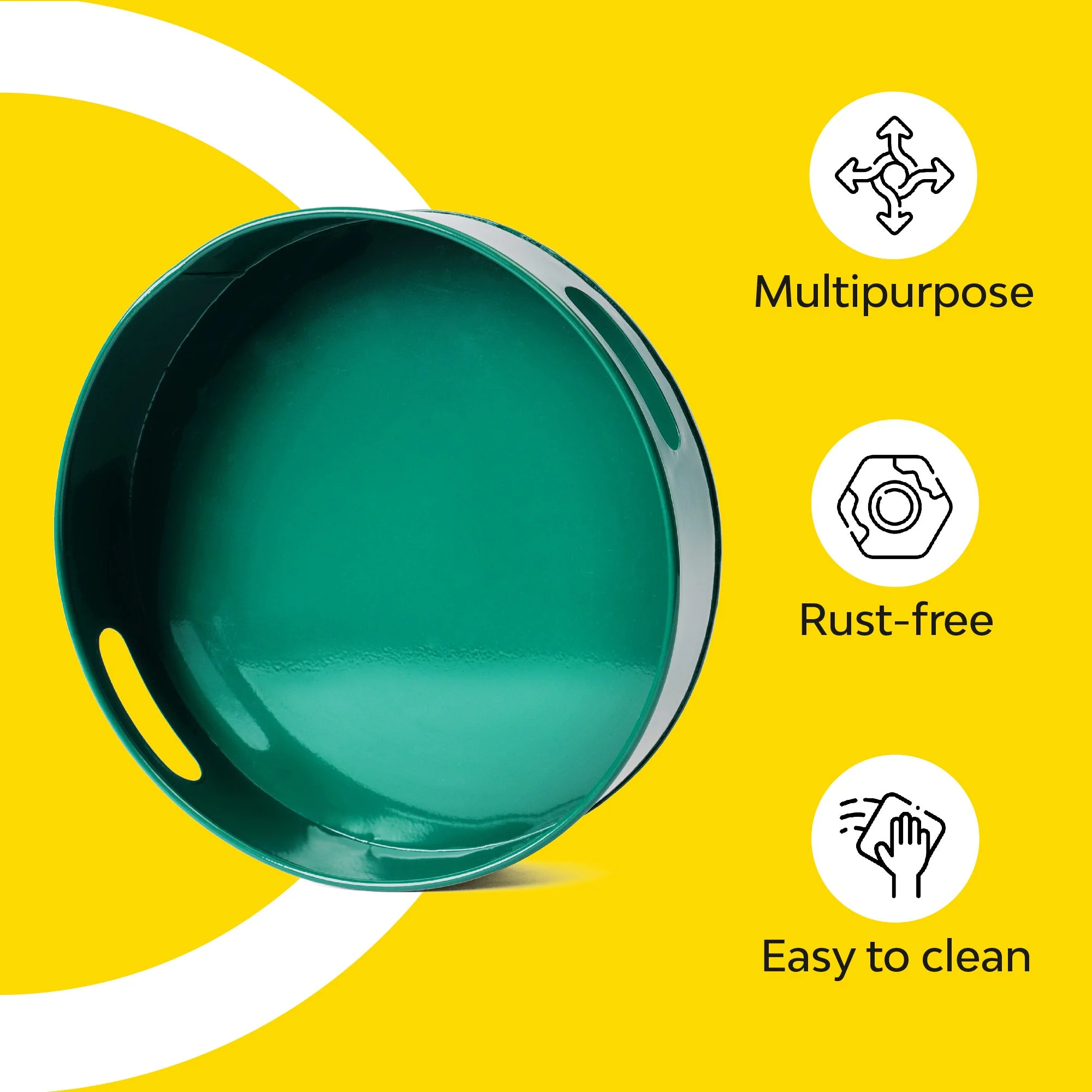 Round Metal Serving Tray - Image 6