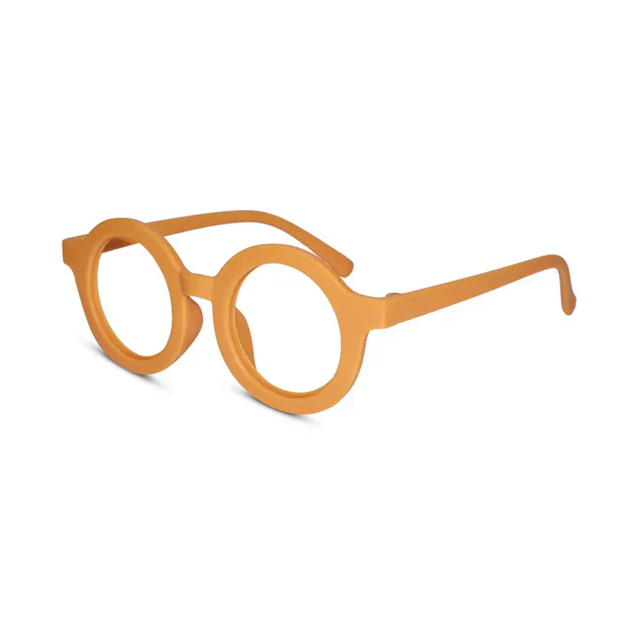 Round shape Orange Color Eyeglasses For Kids - Image 11