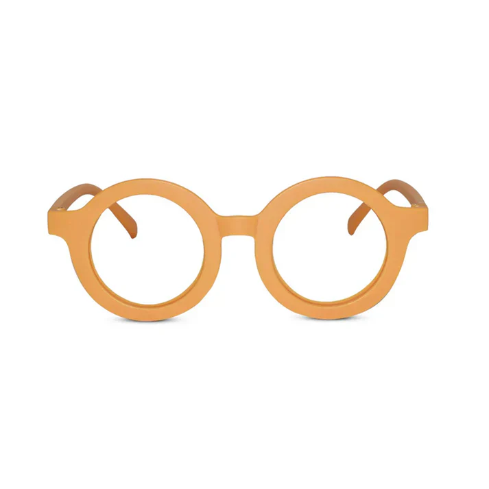 Round shape Orange Color Eyeglasses For Kids - Image 5