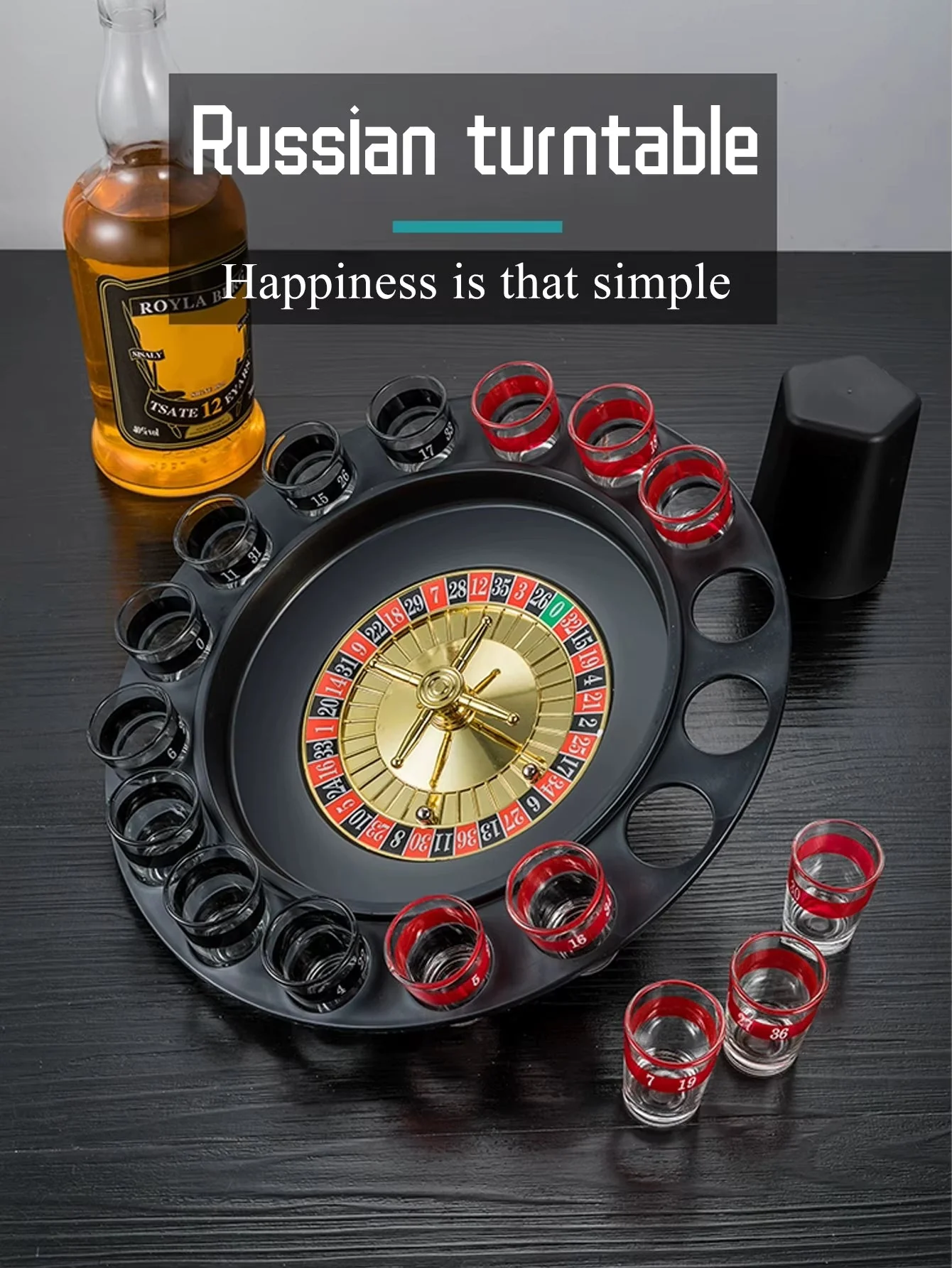 Russian Roulette Drinking Game Turntable Glass Drinking Game For Parties, Nightclubs 1pc - Image 3