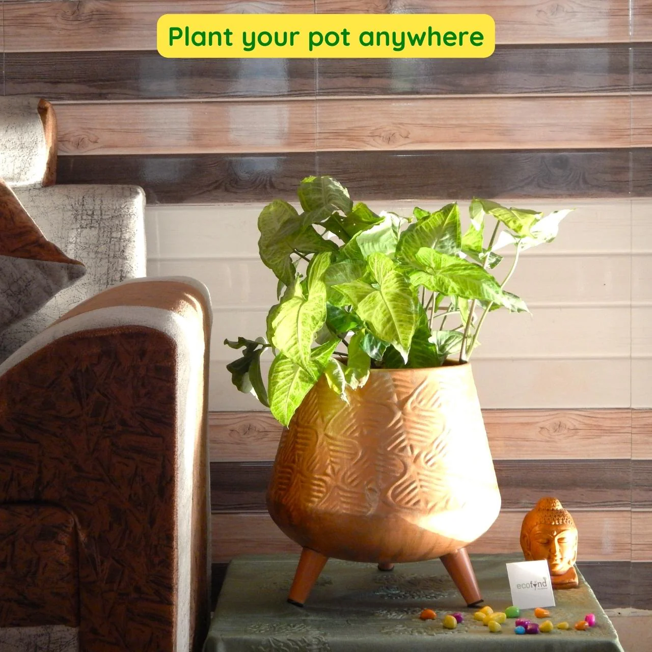 Rusty Orange Iron Planter Stand Set – Indoor & Outdoor Décor - Image 2
