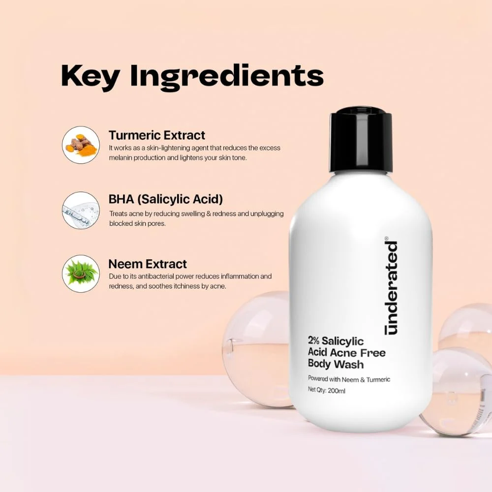 Salicylic Acid 2% Acne Free Body Wash - 200g | Hydrates Skin and Even Skin Tone - Image 6