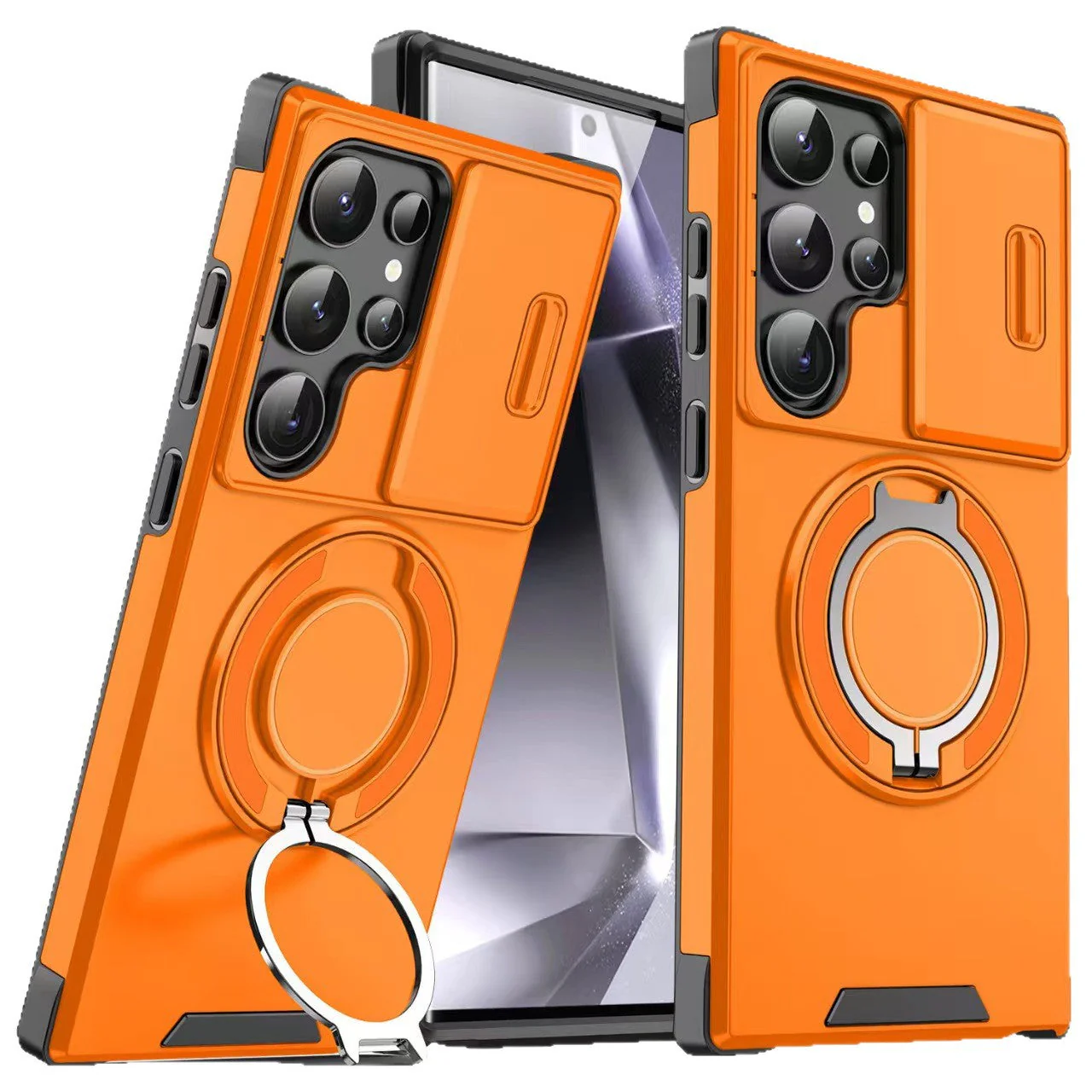 Samsung Ultra Series Applicable Magnetic Rotating Holder Phone Case With Sliding window - Image 15