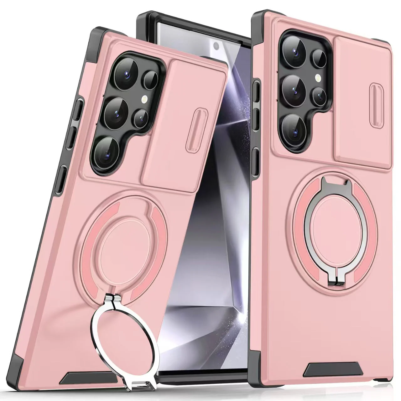 Samsung Ultra Series Applicable Magnetic Rotating Holder Phone Case With Sliding window - Image 9