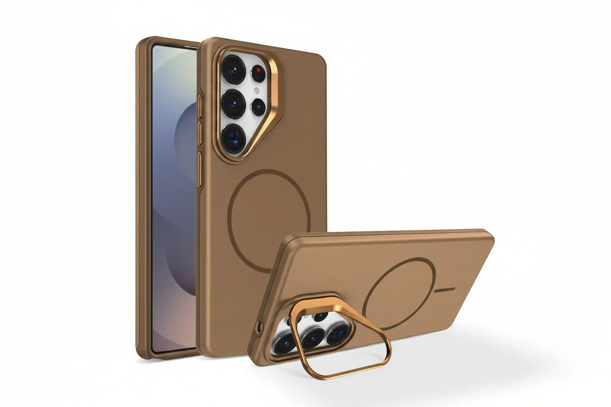 Samsung Ultra Series Pinchuang Solid Color Magnetic Lens Holder Anti-Fall Protective Cover - Image 11