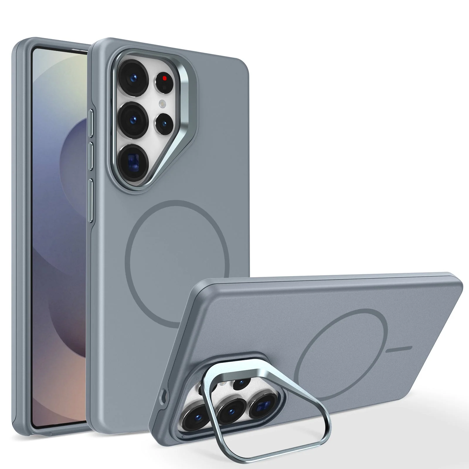 Samsung Ultra Series Pinchuang Solid Color Magnetic Lens Holder Anti-Fall Protective Cover - Image 5