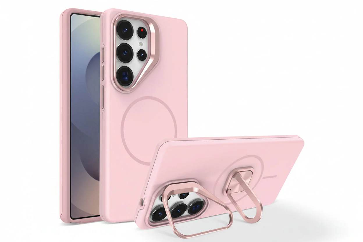 Samsung Ultra Series Pinchuang Solid Color Magnetic Lens Holder Anti-Fall Protective Cover - Image 6