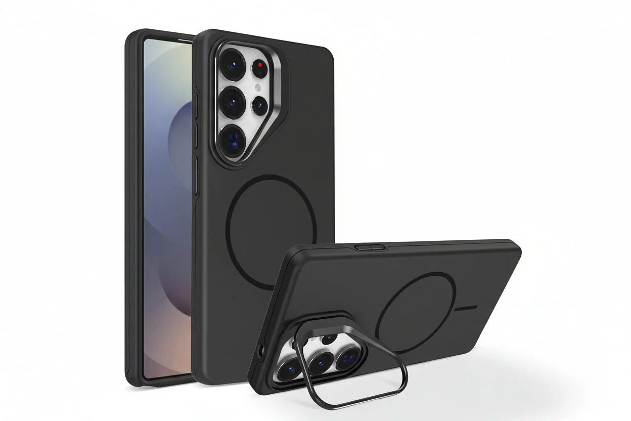 Samsung Ultra Series Pinchuang Solid Color Magnetic Lens Holder Anti-Fall Protective Cover - Image 7