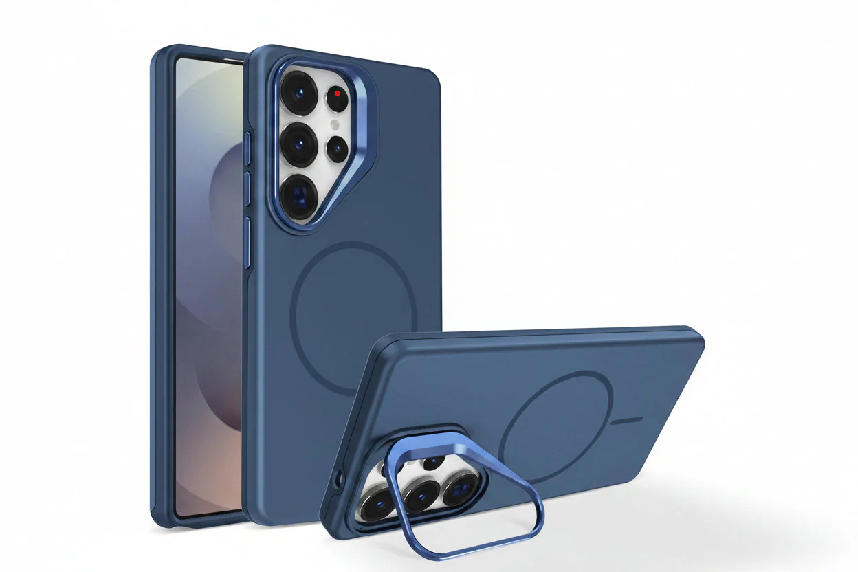 Samsung Ultra Series Pinchuang Solid Color Magnetic Lens Holder Anti-Fall Protective Cover - Image 9