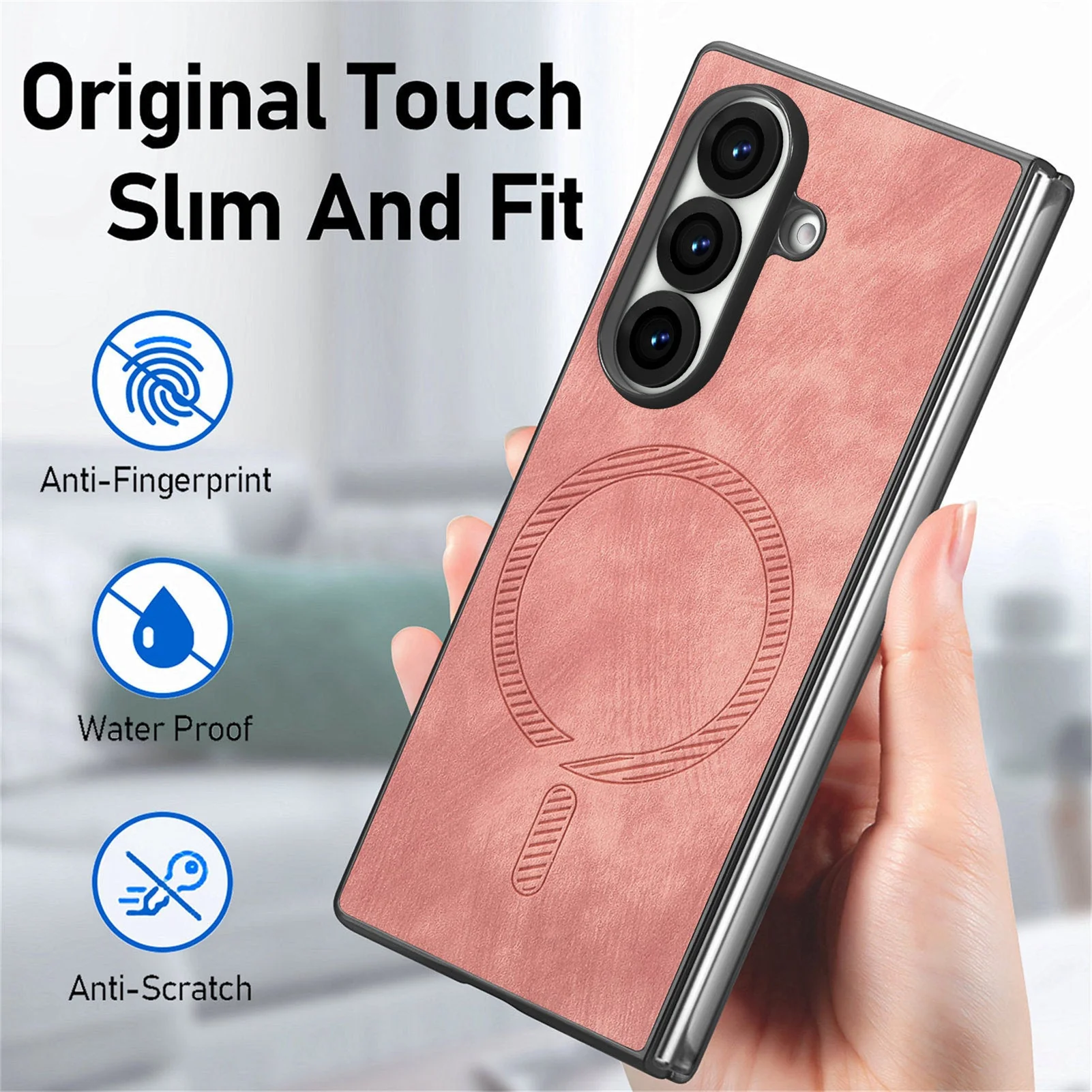 Samsung Z Fold Series civer Magnetic leather Texture Protective cover - Image 16