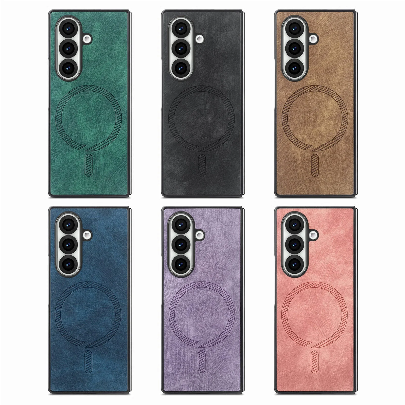 Samsung Z Fold Series civer Magnetic leather Texture Protective cover - Image 5