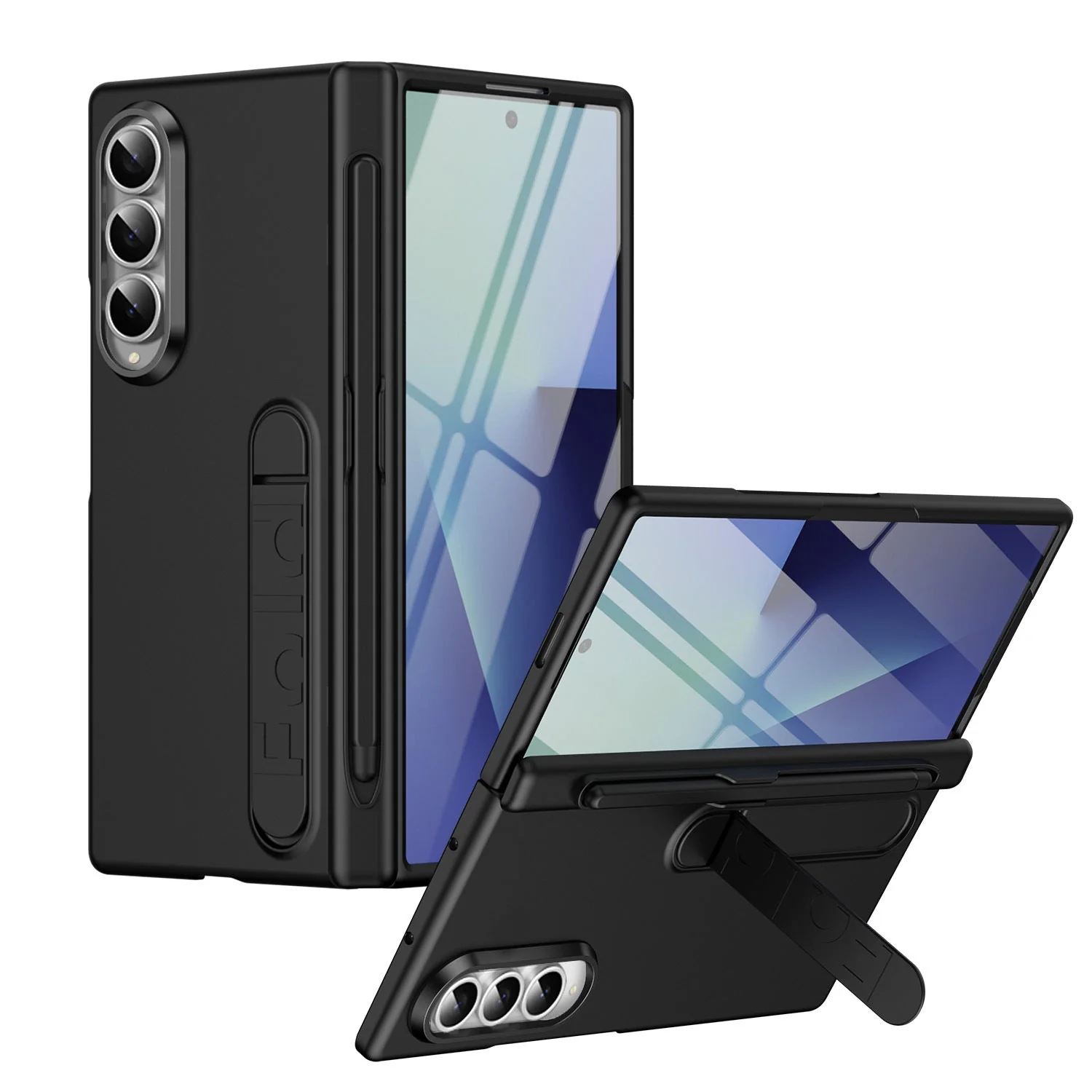Samsung Z Fold Series Cover with Intergrated Film Solid Color - Image 2