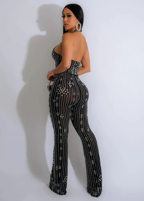Samuel Halter Neck Sequin Jumpsuit